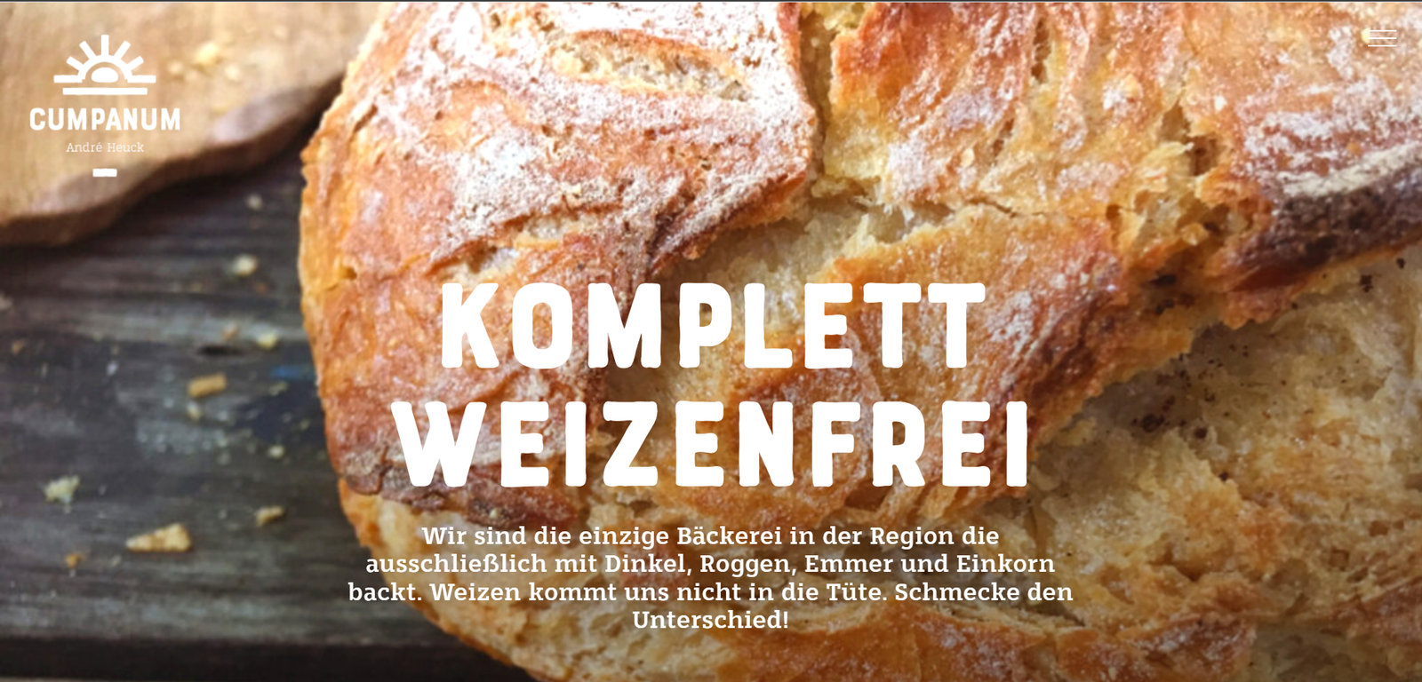 Cumpanum Brotmanufaktur website preview